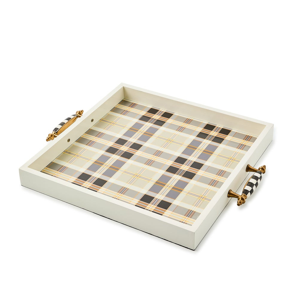 Mocha Tartan Serving Tray | MacKenzie-Childs