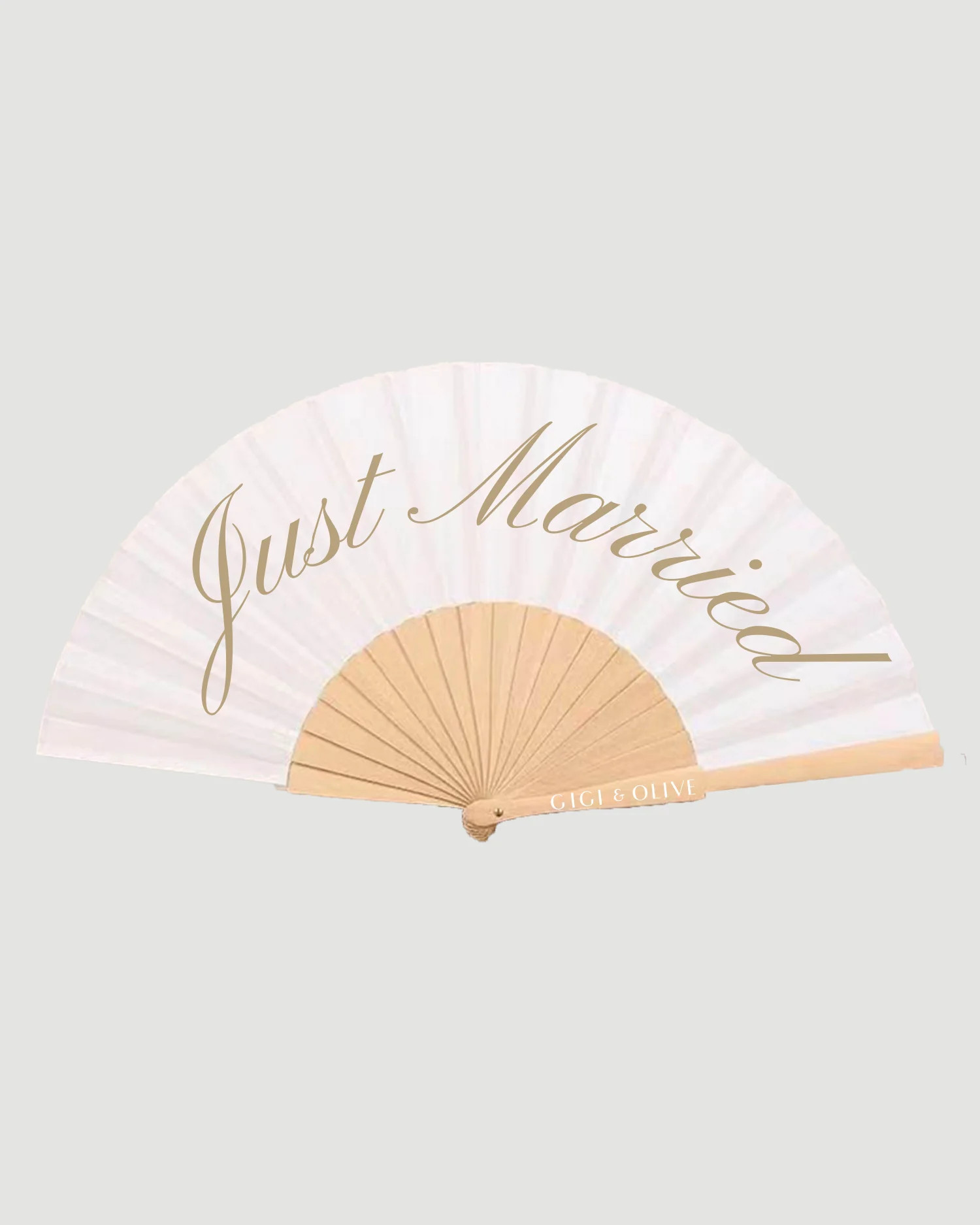 Just Married Fan (Gold) | Gigi & Olive