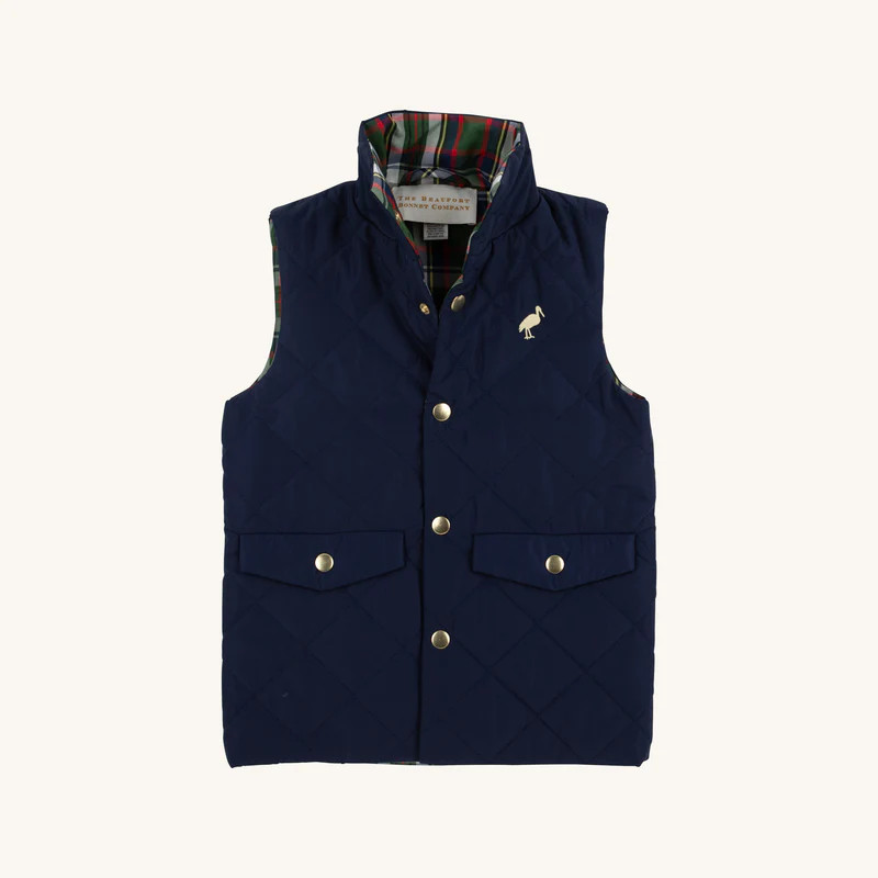 Vaughn Vest - Nantucket Navy with Grant Park Plaid & Bellport Butter Y | The Beaufort Bonnet Company