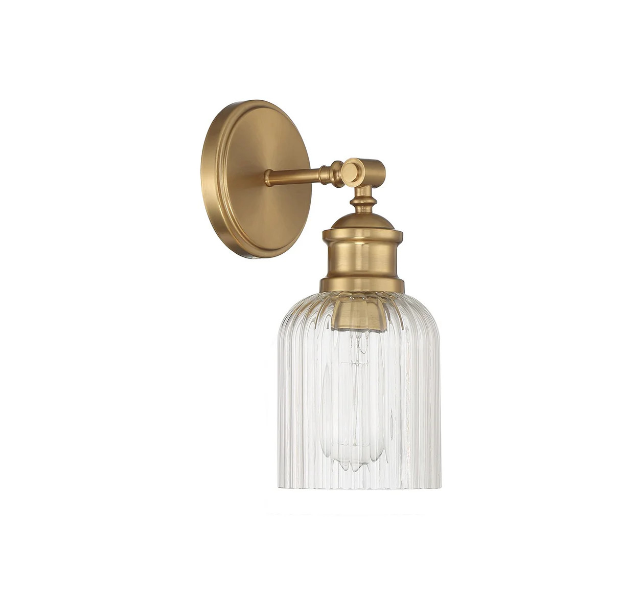 One Light Wall Sconce Natural Brass | Lighting Design