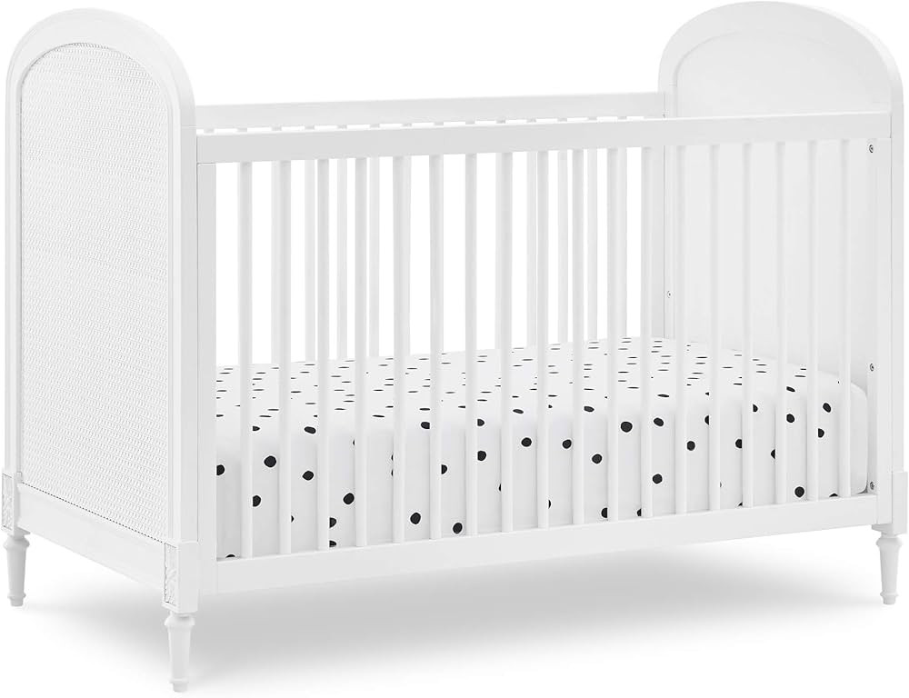 Delta Children Madeline 4-in-1 Convertible Crib - Woven Cane Mesh Panels, Includes Conversion Rai... | Amazon (US)