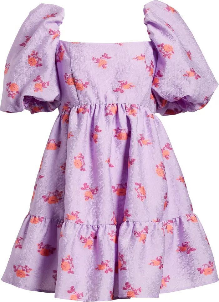 Chelsea28 Brocade Puff Sleeve Babydoll Dress | Nordstrom | Nordstrom