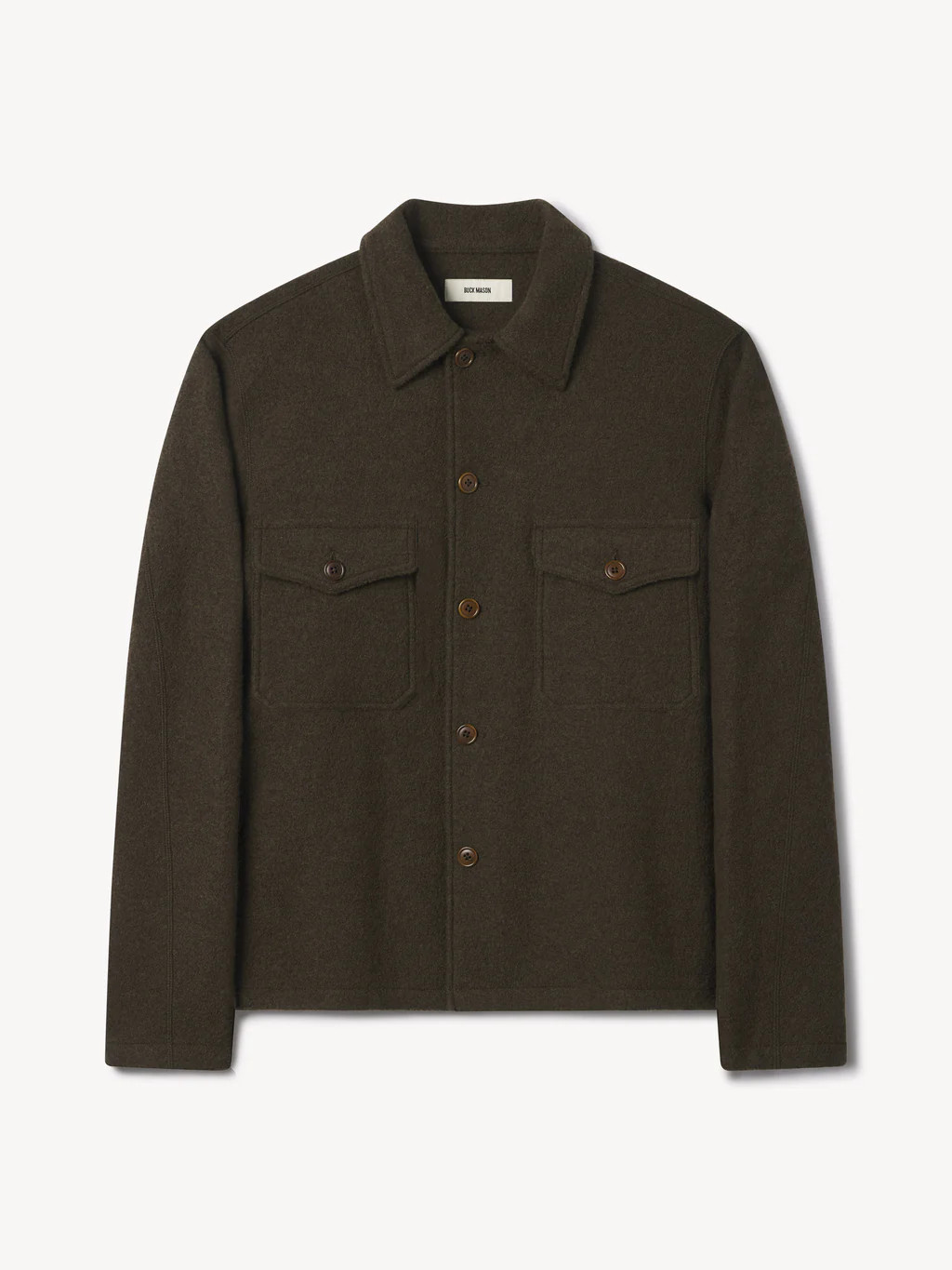 Marled River Rock Felted Wool Field Shirt - Buck Mason- Modern American Classics | Buck Mason