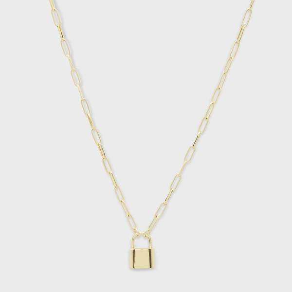 Kara Padlock Charm Necklace | Gorjana