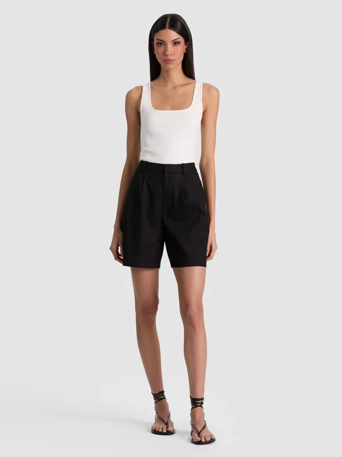 CONRY LINEN BERMUDA SHORT | Alice + Olivia