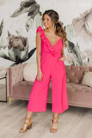 Bring My Heart To Life Fuchsia Jumpsuit SALE | The Pink Lily Boutique