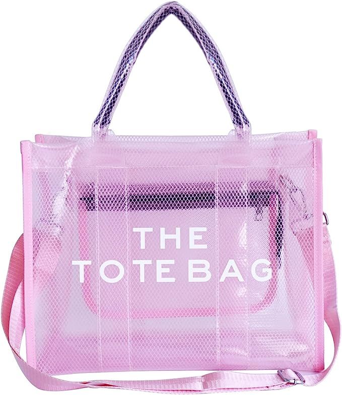 LMKIDS Tote Bag for Women, Plastic Tote Bag Travel Tote Bag Women Shoulder Handbag Crossbody Bag ... | Amazon (US)