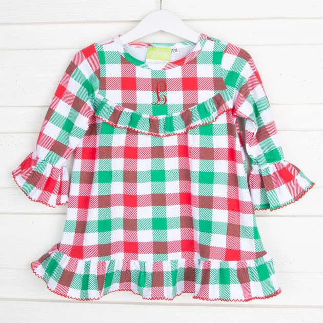 Holiday Check Knit Gown | Classic Whimsy