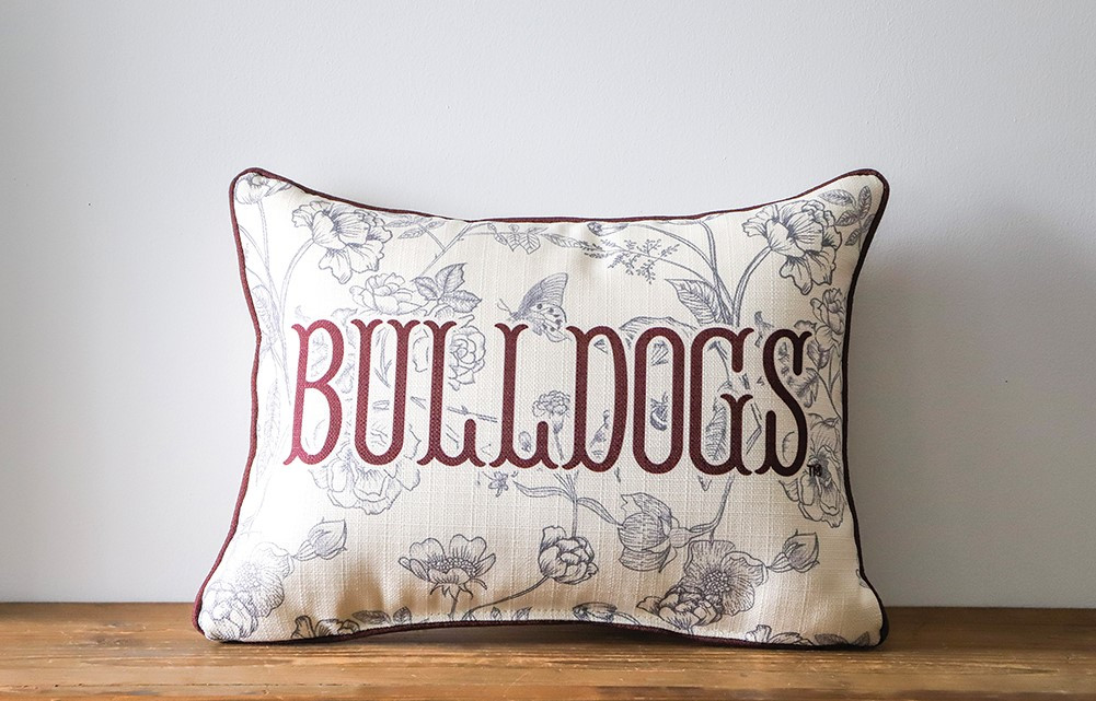 Bulldogs Toile Pillow | Little Birdie | Little Birdie