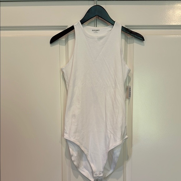 NWT Old Navy High neck White Tank Bodysuit size small tall | Poshmark