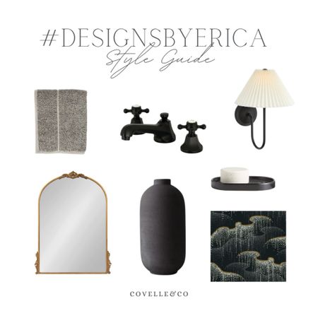 In this very #DesignsByErica Style Guide, we explore the allure and elegance of black. The mysterious and breathtaking beauty of this all-black space with unique tiling, a marble sink, and beautifully designed wallpaper speaks volumes. It's not just a bathroom; it's an art room that commands admiration at first sight. 🖤✨ #InteriorDesign #BlackElegance #ArtisticSpaces

#LTKSeasonal #LTKGiftGuide #LTKMostLoved