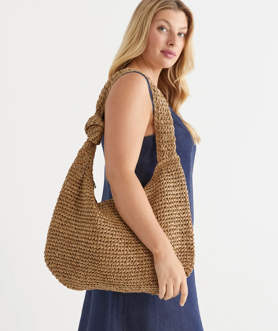 Raffia Knot Hobo Bag | Sussan