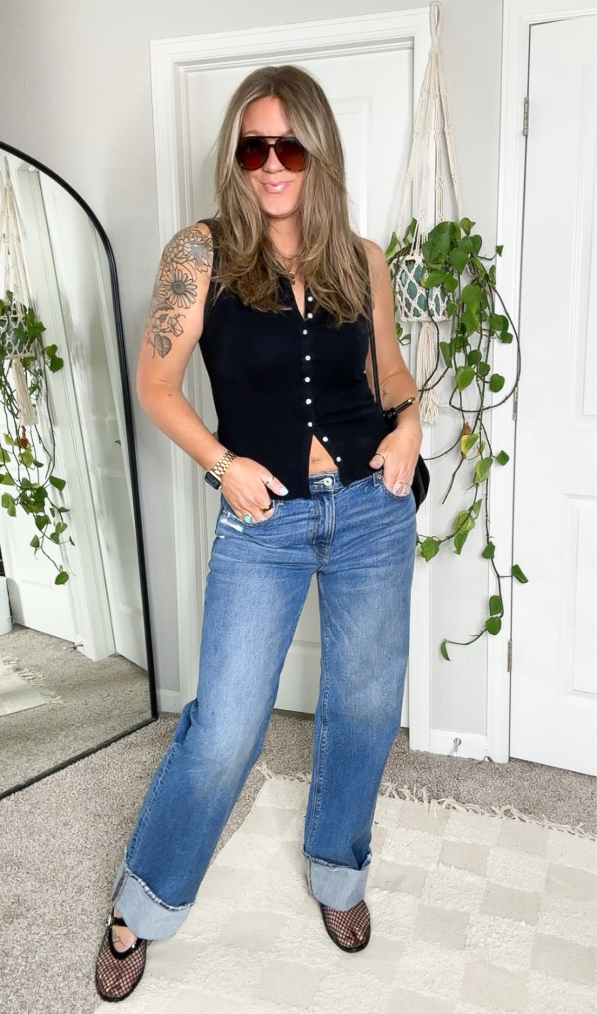 BACK IN STOCK!! Stovepipe cuffed jeans!
Now available in extra long length and currently 30% off! 🙌🏻 Wearing a 10 long, 
medium top, 11 shoes 

Spring, casual outfits, tall mom

#LTKOver40 #LTKMidsize #LTKSaleAlert