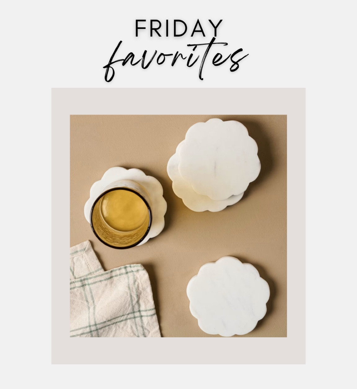 The cutest scalloped coasters! 25% off now during Labor Day! 

#LTKSeasonal #LTKHome #LTKSaleAlert