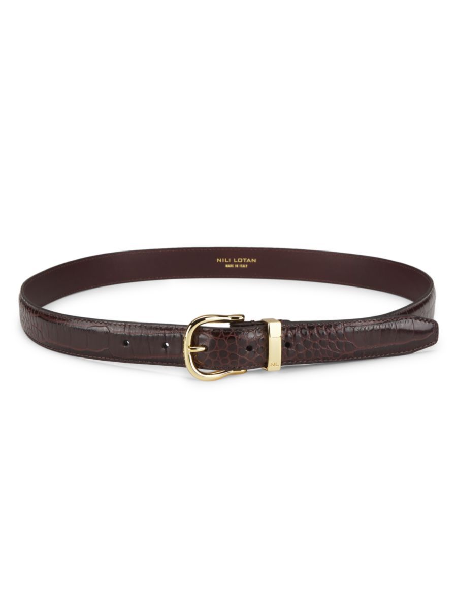 Louise Slim Leather Belt | Saks Fifth Avenue
