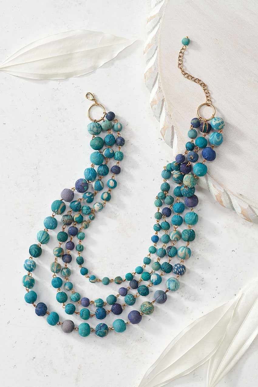 Azure Skies Kantha Necklace | Coldwater Creek