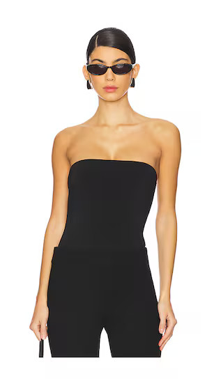 Tube Bodysuit in Black Slinky Stretch | Revolve Clothing (Global)