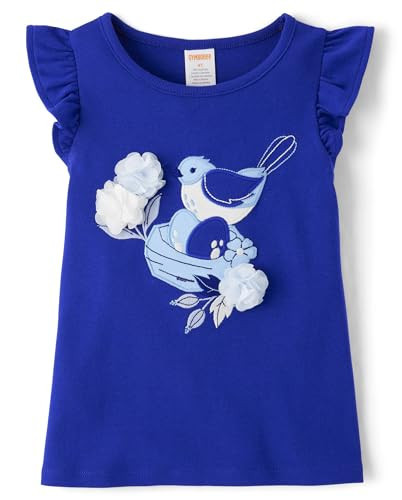 Gymboree,Girls,and Toddler Sleeveless Knit T-Shirt,Blue Bird,12 | Amazon (US)