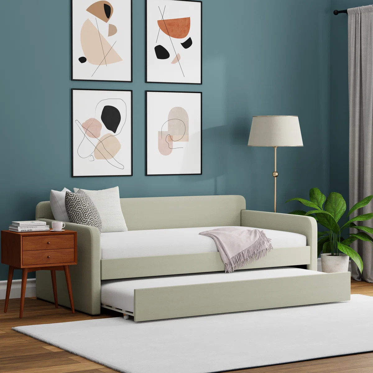 Chandita Upholstered Daybed with Trundle | Wayfair North America