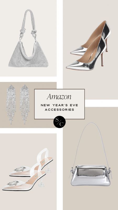 Amazon - NYE earrings, shoes, bags 🪩 

Nye outfit, sparkly, shiny, sparkle, silver 

#LTKfindsunder50 #LTKshoecrush #LTKstyletip