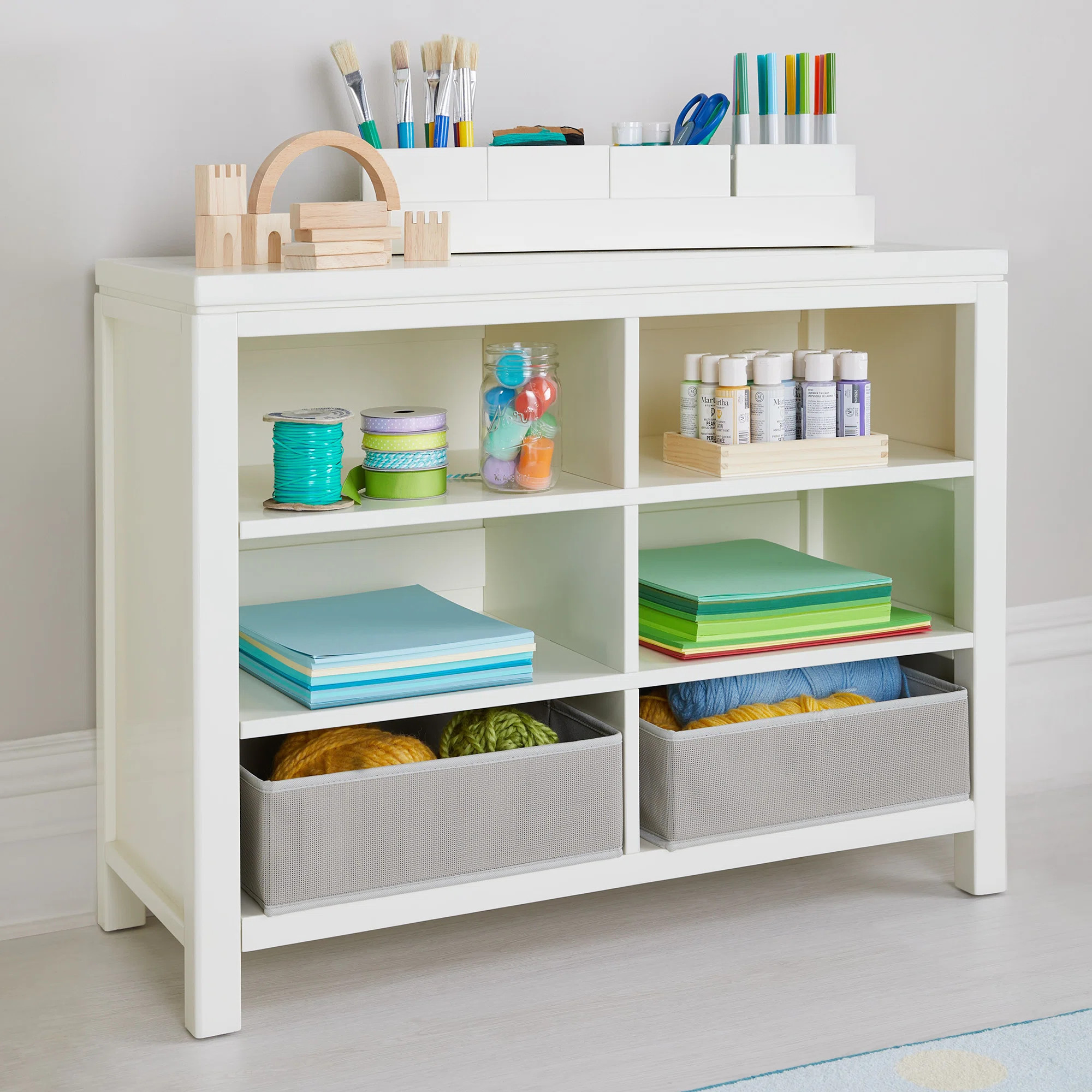 Martha Stewart Crafting Kids Double Open Art Storage with Bins & Reviews | Wayfair | Wayfair North America