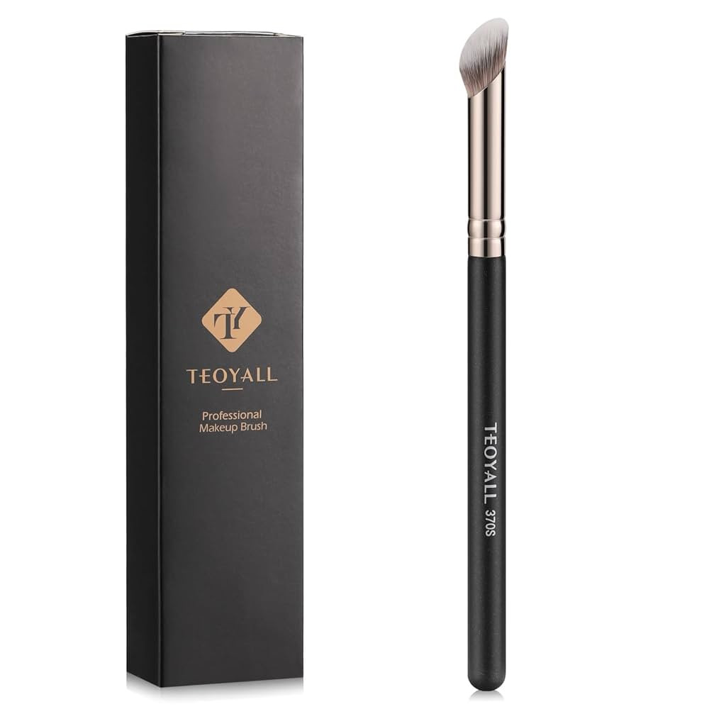 TEOYALL Mini Nose Contour Brush, Synthetic Under Eye Concealer Brush for Blending Setting Buffing... | Amazon (US)