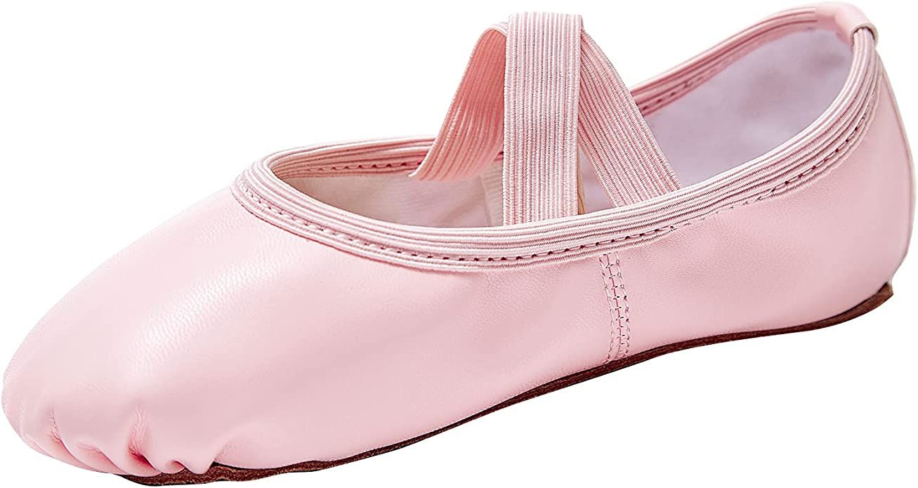 Stelle Girls Ballet Dance Shoes for Toddler/Little Kid/Big Kid/Boy/Women, Full Sole No-Tie Ballet... | Amazon (US)