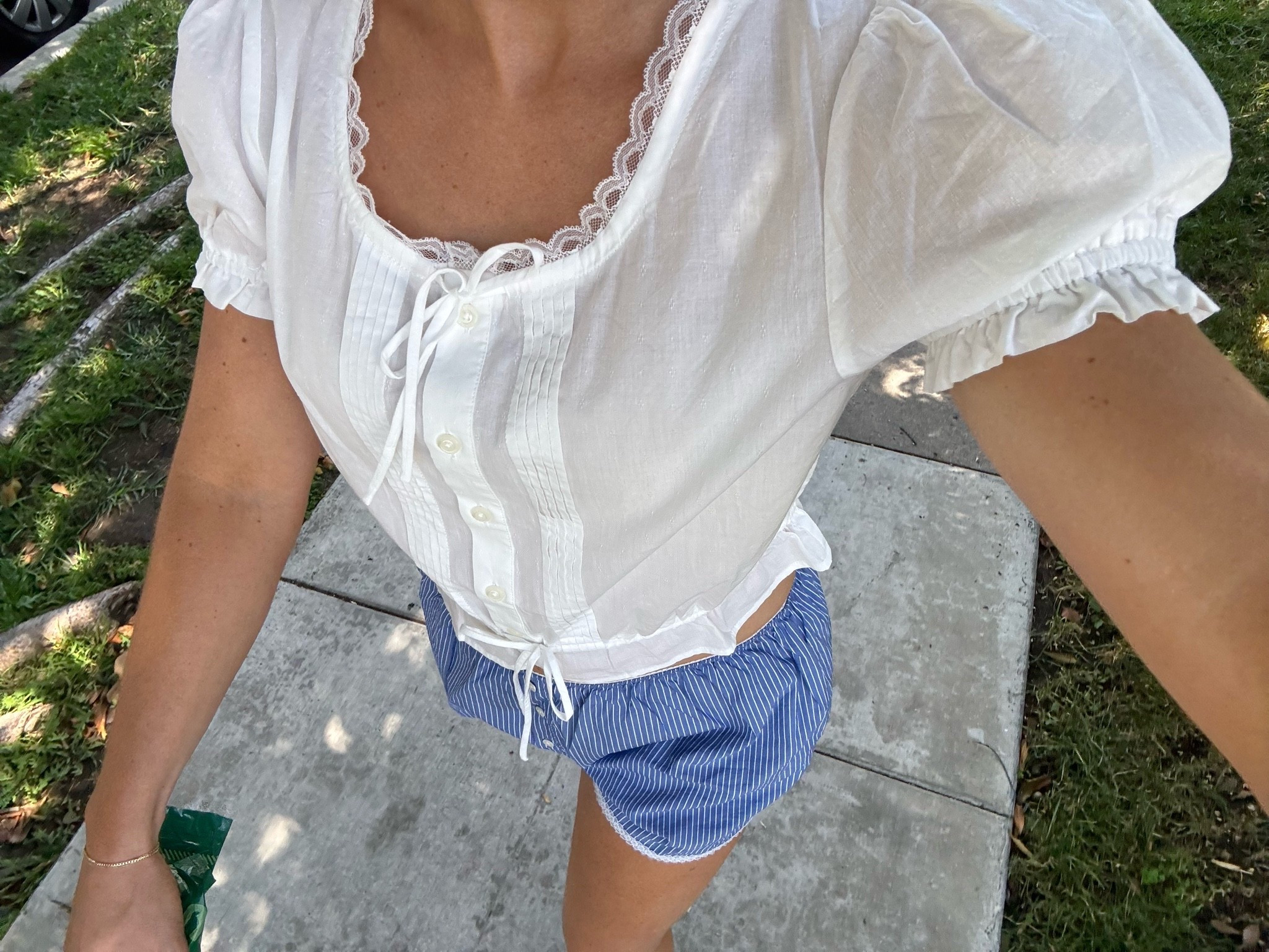 poofy sleeves to dog walk in

white blouse, crisp white top, summer top

#LTKgrwm #LTKootd