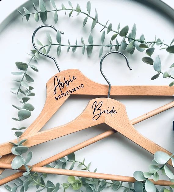 Personalised Wedding Hanger Decal Bridal Decals Bridal Party - Etsy | Etsy (US)