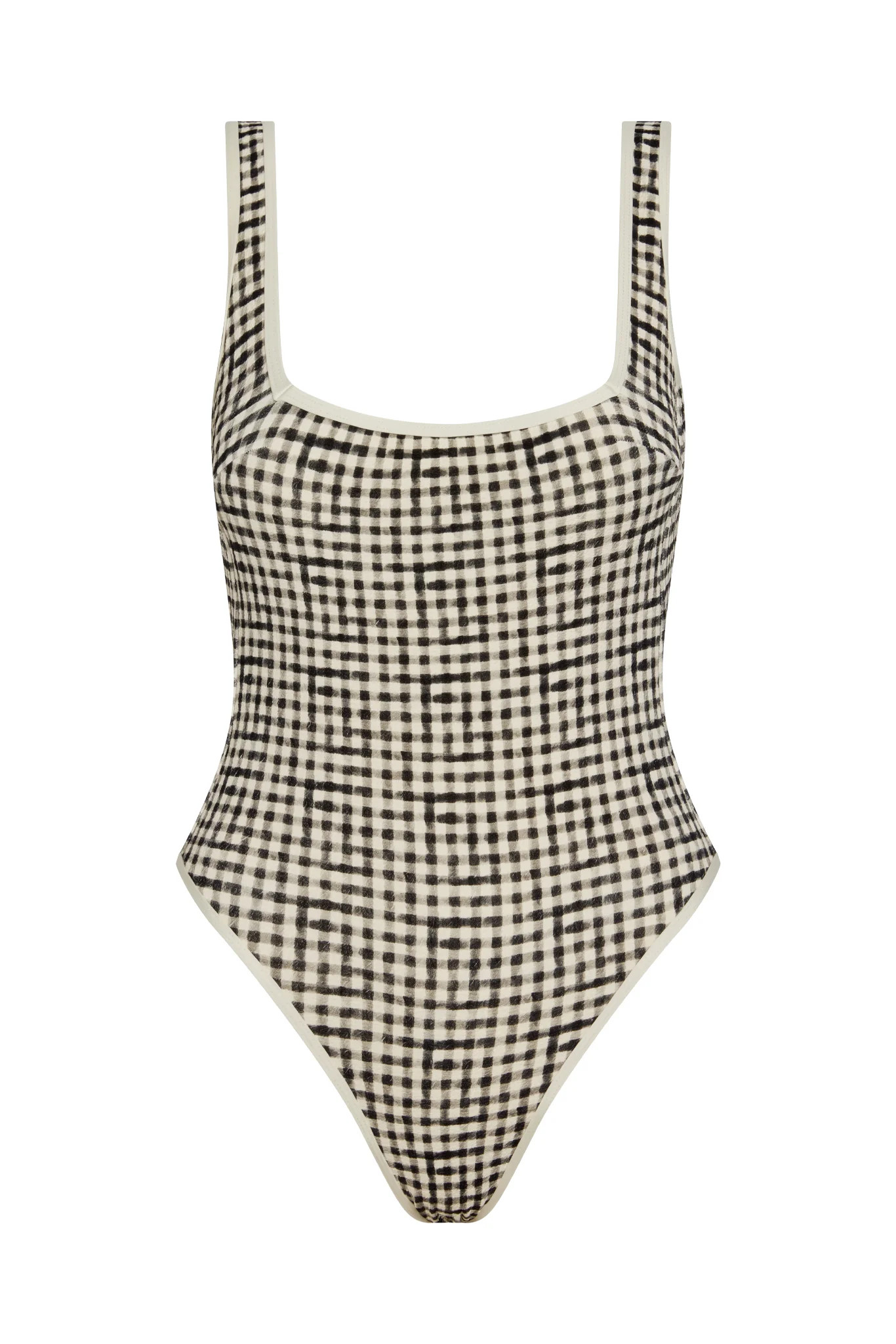 Corfu One Piece - Black Gingham | Monday Swimwear