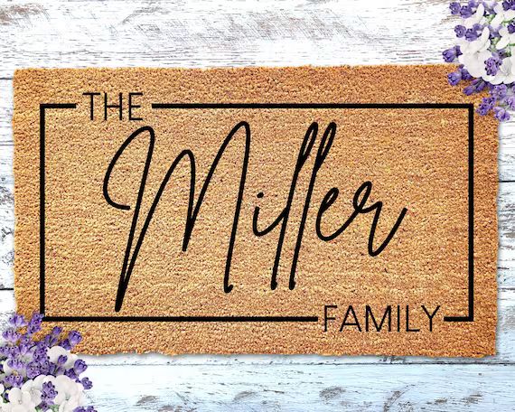 Housewarming Gift Family Name Doormat Personalized Doormat | Etsy | Etsy (US)
