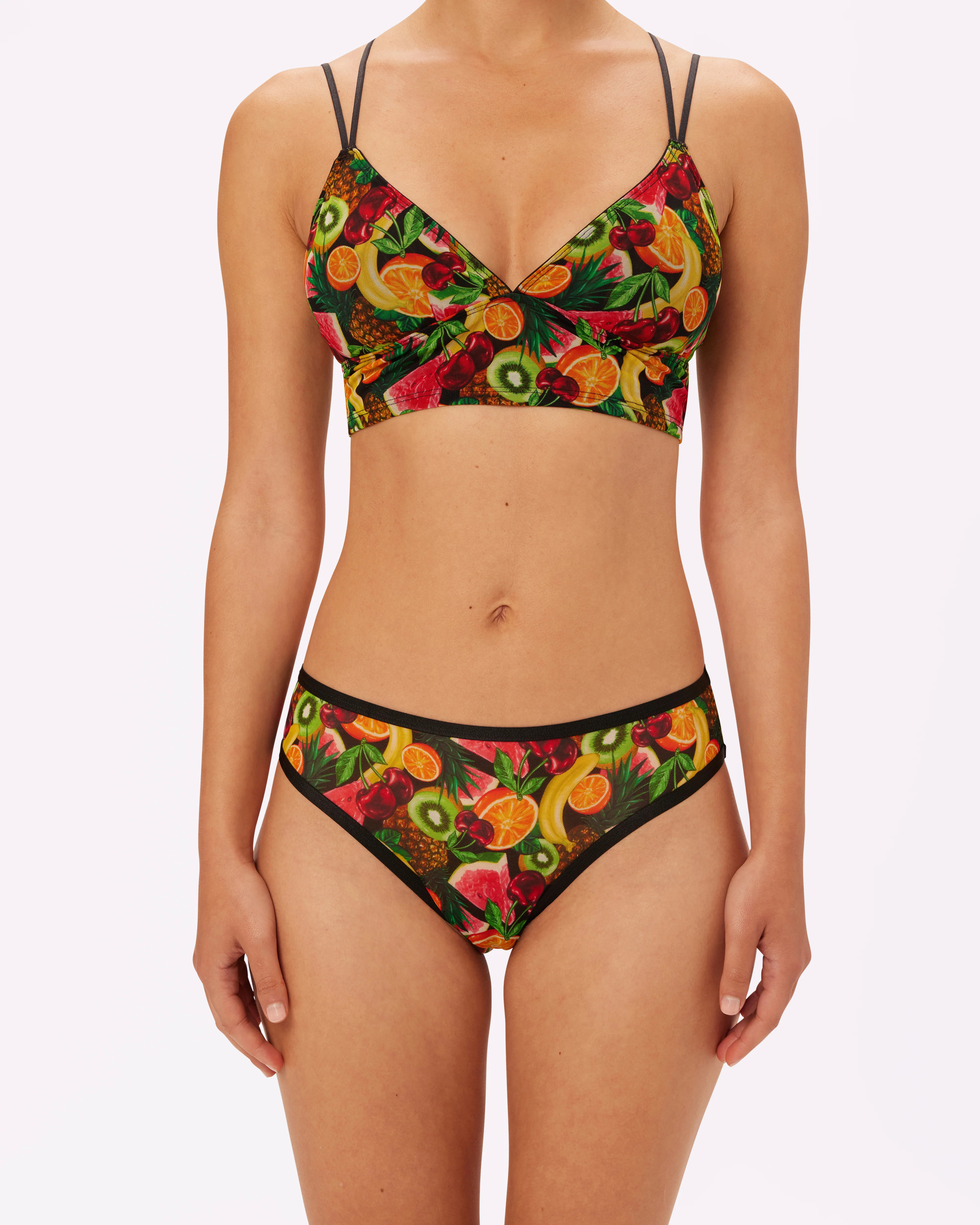 High Rise Cheeky | Silky Mesh (Sangria) | Parade