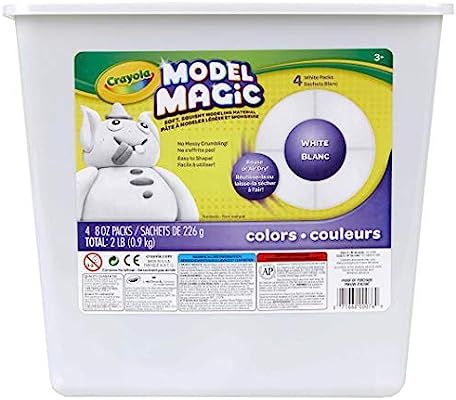 Crayola Model Magic White, Modeling Clay Alternative, 2 lb. Bucket, Gift | Amazon (US)