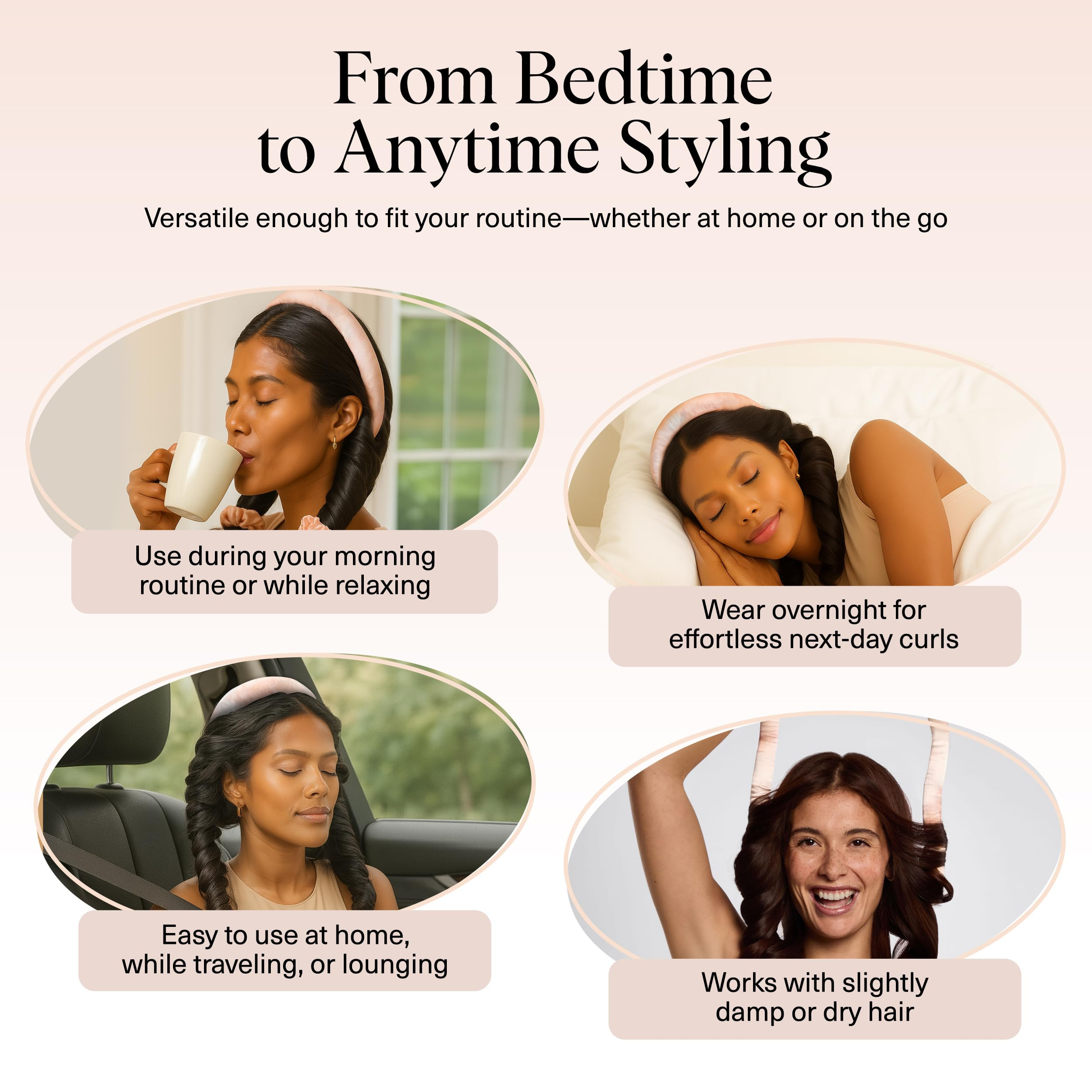 Kitsch Satin Heatless Curlers Set – Heatless Curls Overnight with 34" Hair Curler & 2 Satin Scr... | Amazon (US)