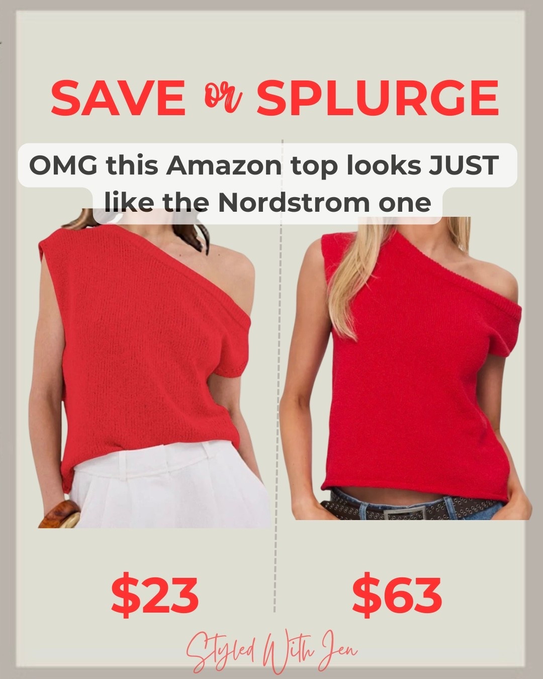 ❤️ Another Designer Inspired Find
Nordstrom Vs Amazon 
These are basically the same! 👀

#LTKsummer #LTKcanada #LTKdatenight