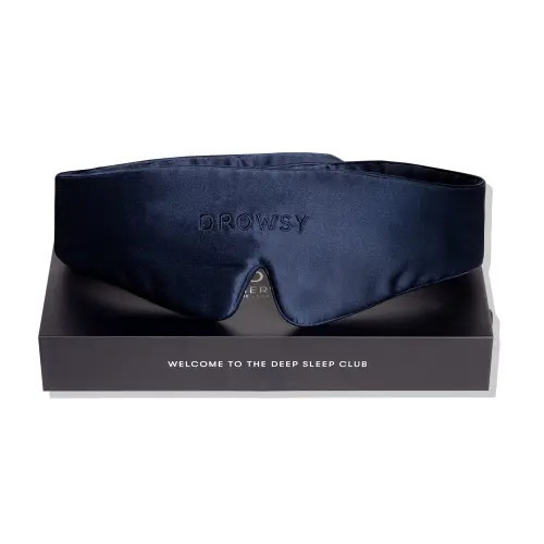 Drowsy Sleep Co. Damask Rose Featherweight Sleep Mask in Midnight Blue at Nordstrom | Nordstrom