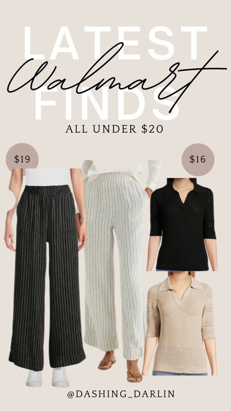 Walmart latest finds under $20!! 
These pants are sure to sell out. 
Size down in the pants. 

#walmartfashion #walmartfinds #springoutfit #springstyle 

#LTKSeasonal #LTKover40 #LTKfindsunder50