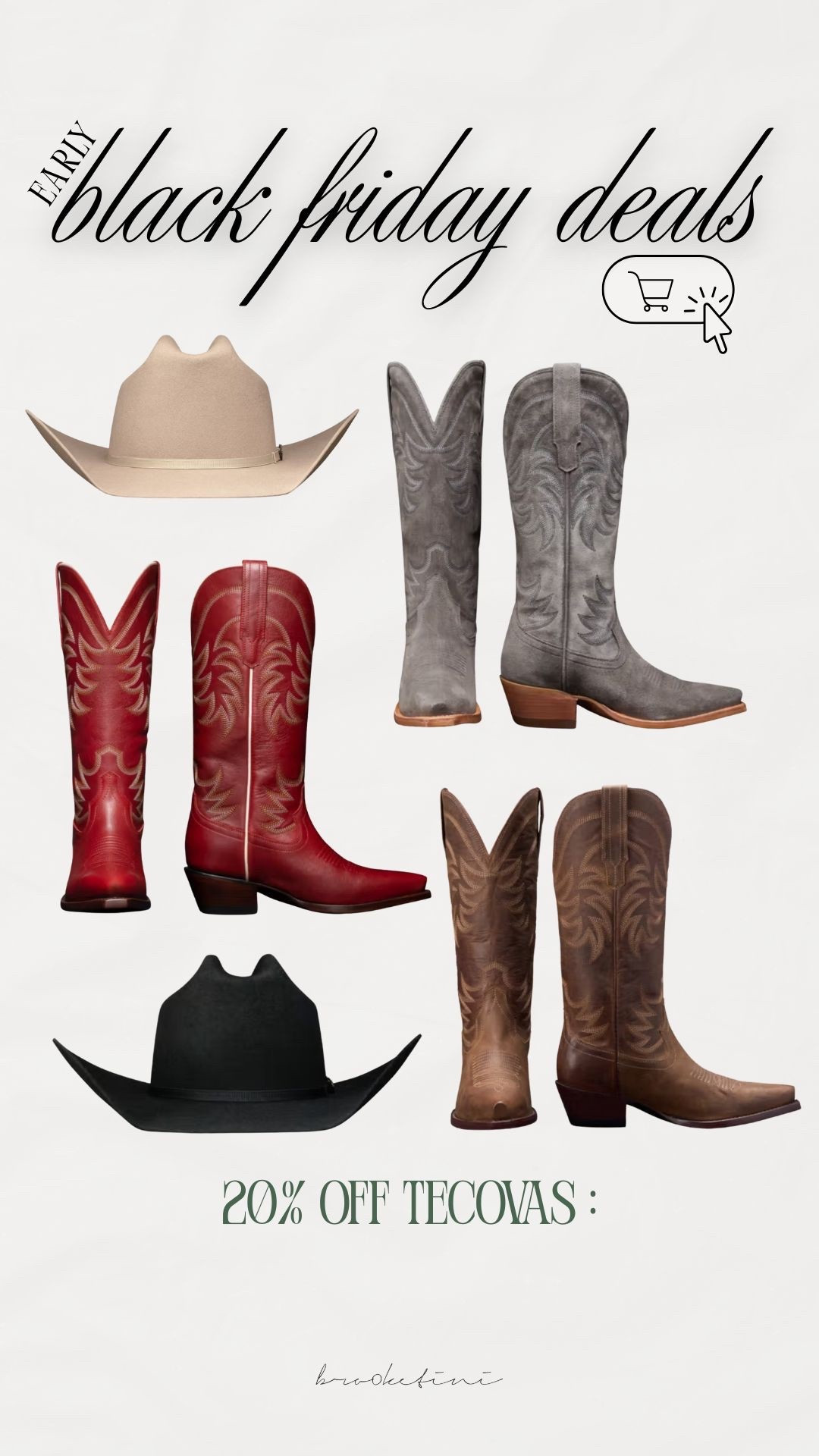 20% off cowboy boots & hat 🤠 I have the light colored one 

#LTKGiftGuide #LTKHoliday #LTKCyberWeek