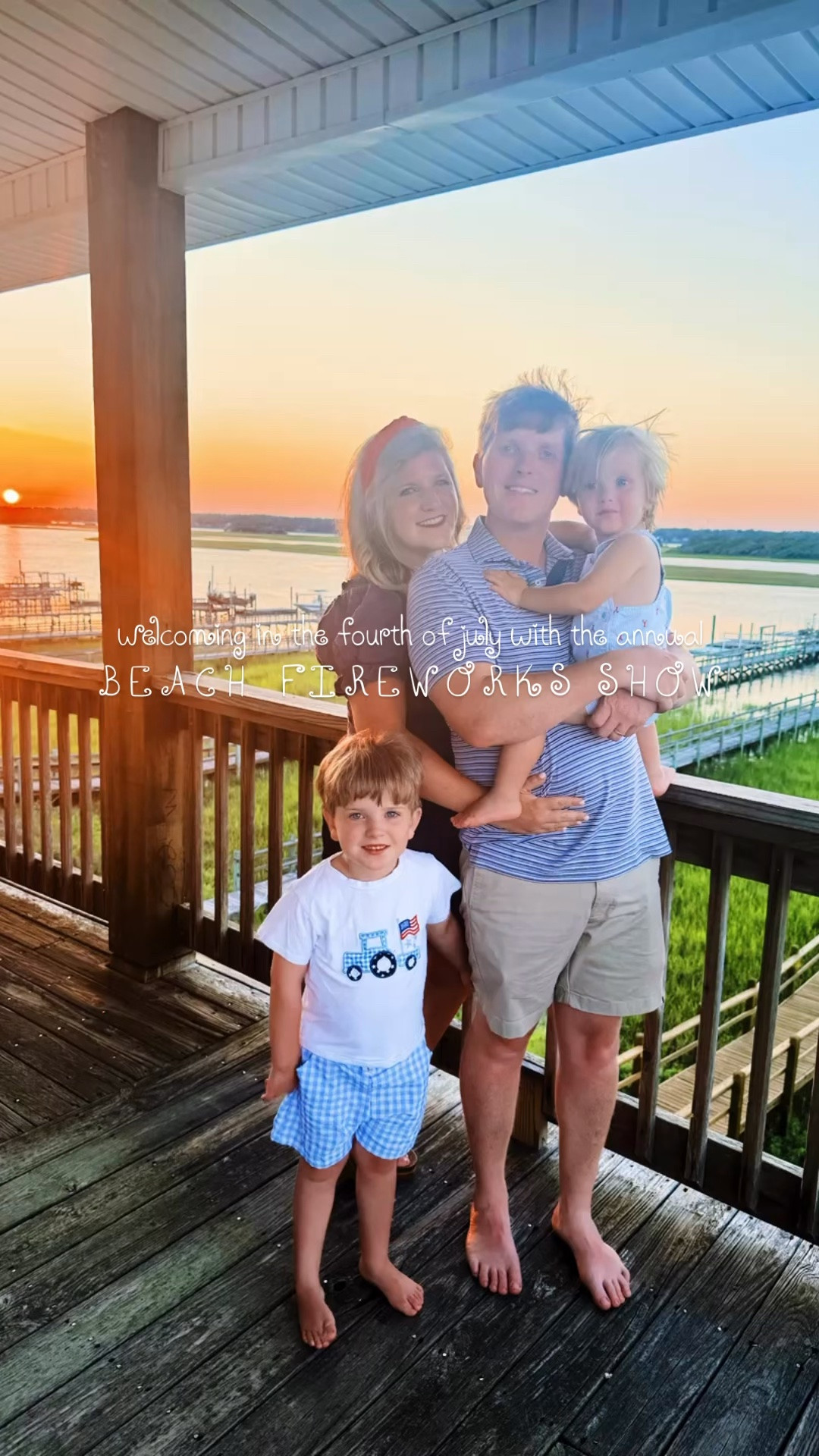 only in america, dreaming in  r e d ,  w h i t e ,  a n d  b l u e 🇺🇸🎆💭🤱❤️🎇🤍💙🧨🐚👶🏼🦀 #onlyinamerica #fourthofjulyweekend #fourthofjulyfireworks #fireworksshow 

We had the best (!!) time last evening going to watch the annual Oak Island fireworks 🧨 show over the water 🌊 with our little America 🇺🇸 lovin’ cutie pies!! 👶🏼🥰 One of my most favorite Fourth of July ❤️🤍💙 beach 🏝️ week 🌊 traditions 🎆 of all and just so much fun!! 🤩🎇 #fourthofjulytraditions