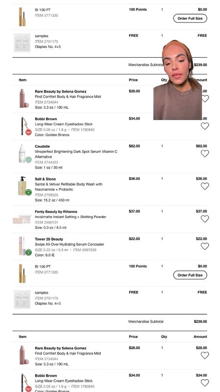 My Sephora orderr