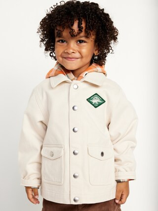 Collared Button-Front Utility Jacket for Toddler Boys | Old Navy (CA)