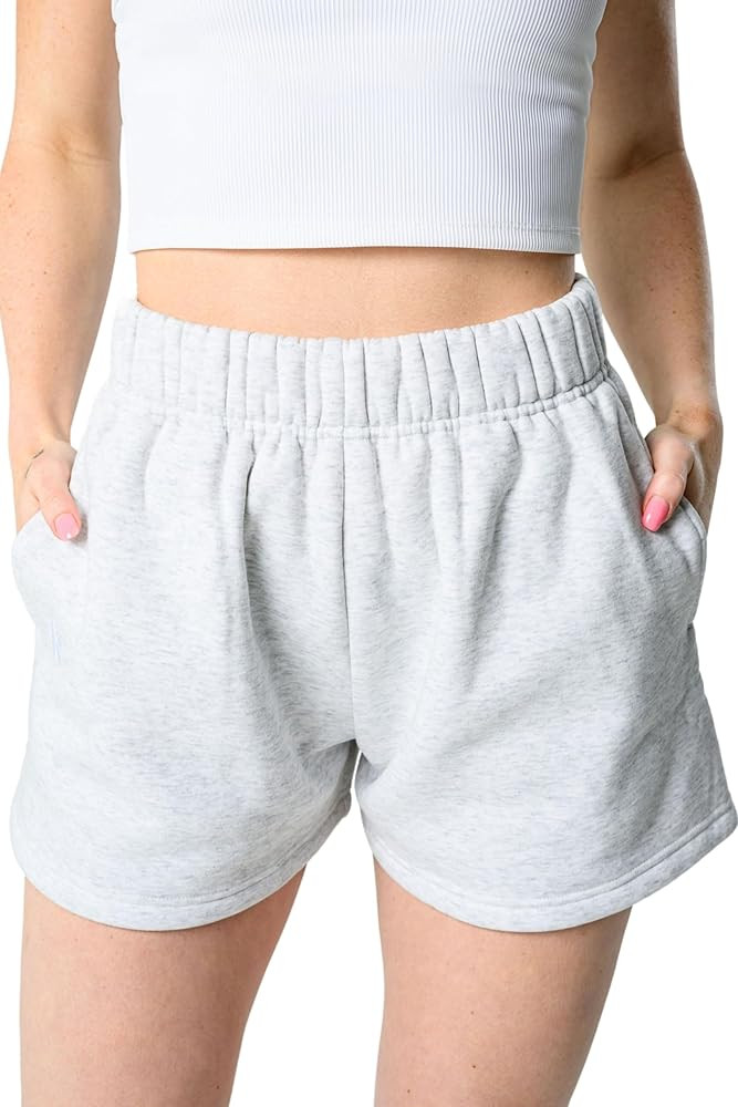 Kamo Fitness CozyTec Sweat Shorts Women High Waisted Lounge Comfy Casual Cotton Shorts with Pocke... | Amazon (US)