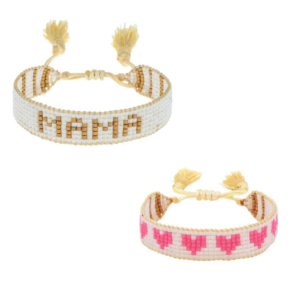 Mini & Me: Small White & Gold MAMA + Pink Kids Hearts | HART