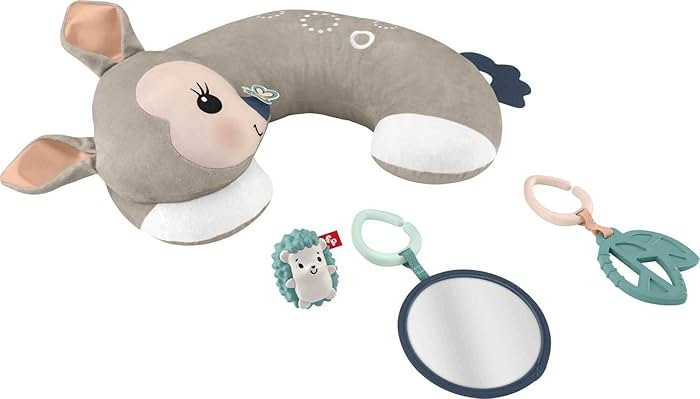 Fisher-Price Baby Toy Tummy Time Fawn Wedge, Animal-Themed Support with Mirror, Teether & Rattle ... | Amazon (US)