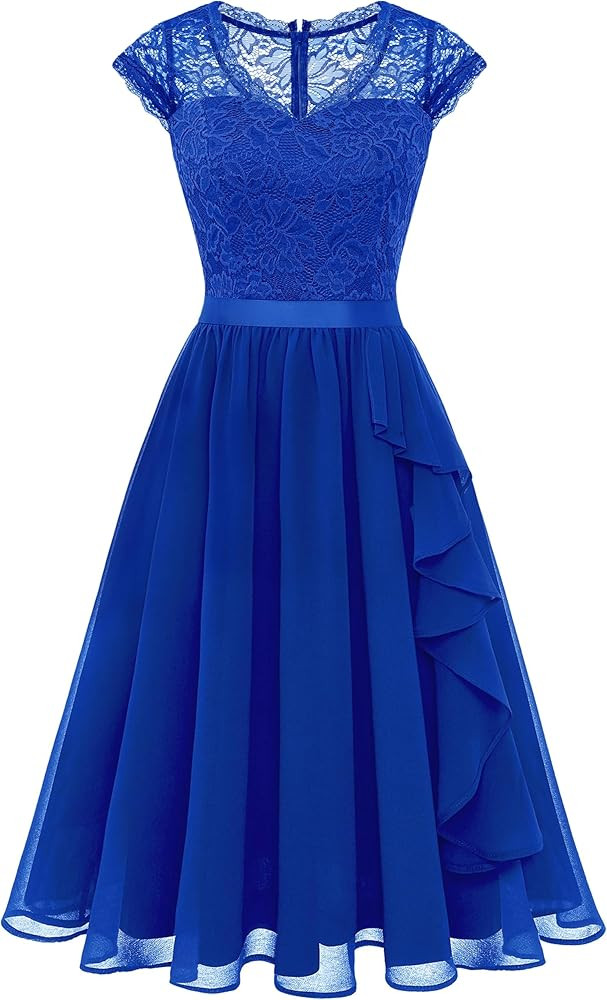 Wedtrend Women's Bridesmaid Dress 2024 Short Prom Dress Ruffle Wedding Guest Cocktail Dress Flora... | Amazon (US)