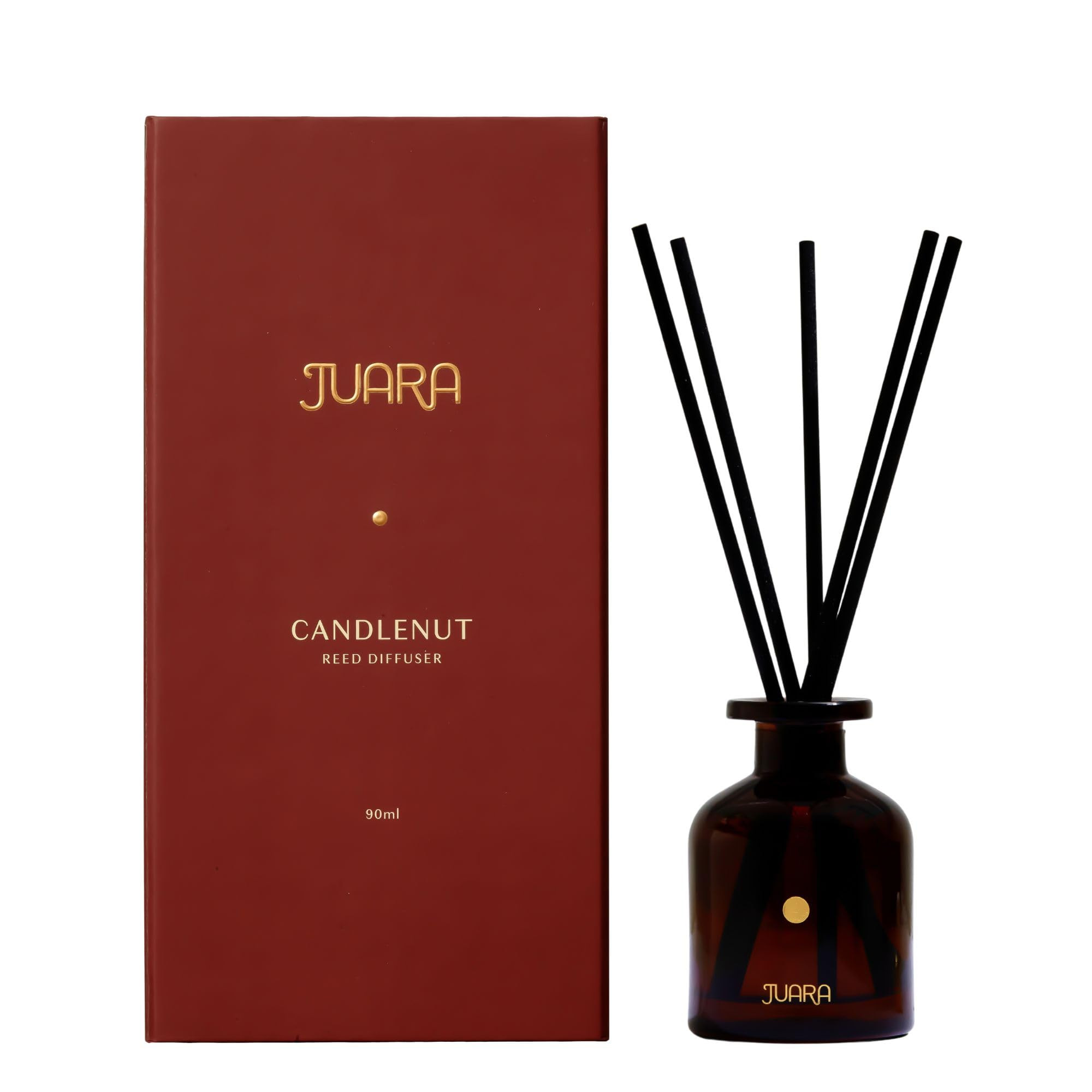 JUARA Candlenut Reed Diffuser Set 90ml - Indonesian Home Fragrance with Natural Reed Sticks - Lon... | Amazon (US)