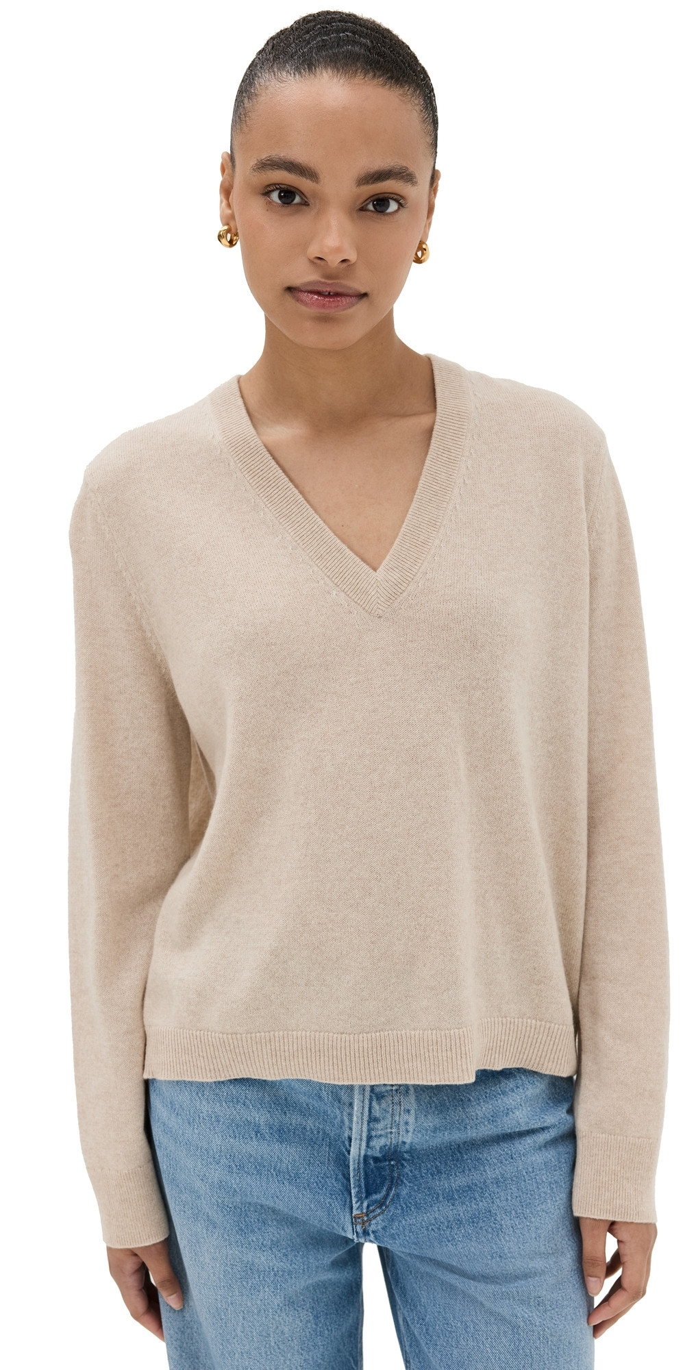 Jenni Kayne Flynn Cashmere Sweater Oatmeal XS | Shopbop