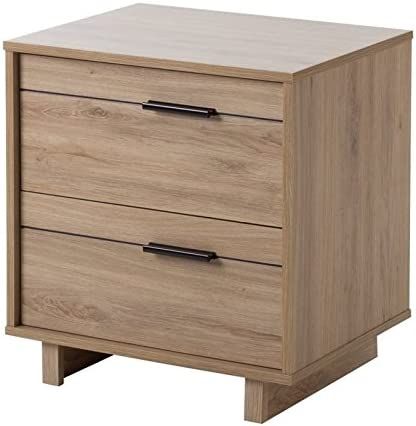 South Shore Fynn 2-Drawer Nightstand, 0, Rustic Oak | Amazon (US)