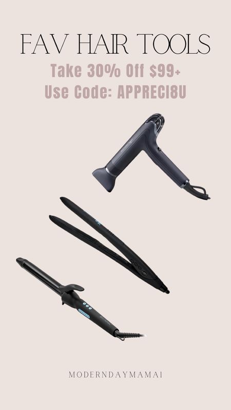 Favorite hair tools Take 30% Off $99+
Use Code: APPRECI8U

#LTKstyletip #LTKsalealert #LTKbeauty