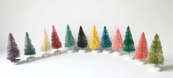 Bottle brush Trees Sisal Colors Christmas Mini Tree | Etsy (US)